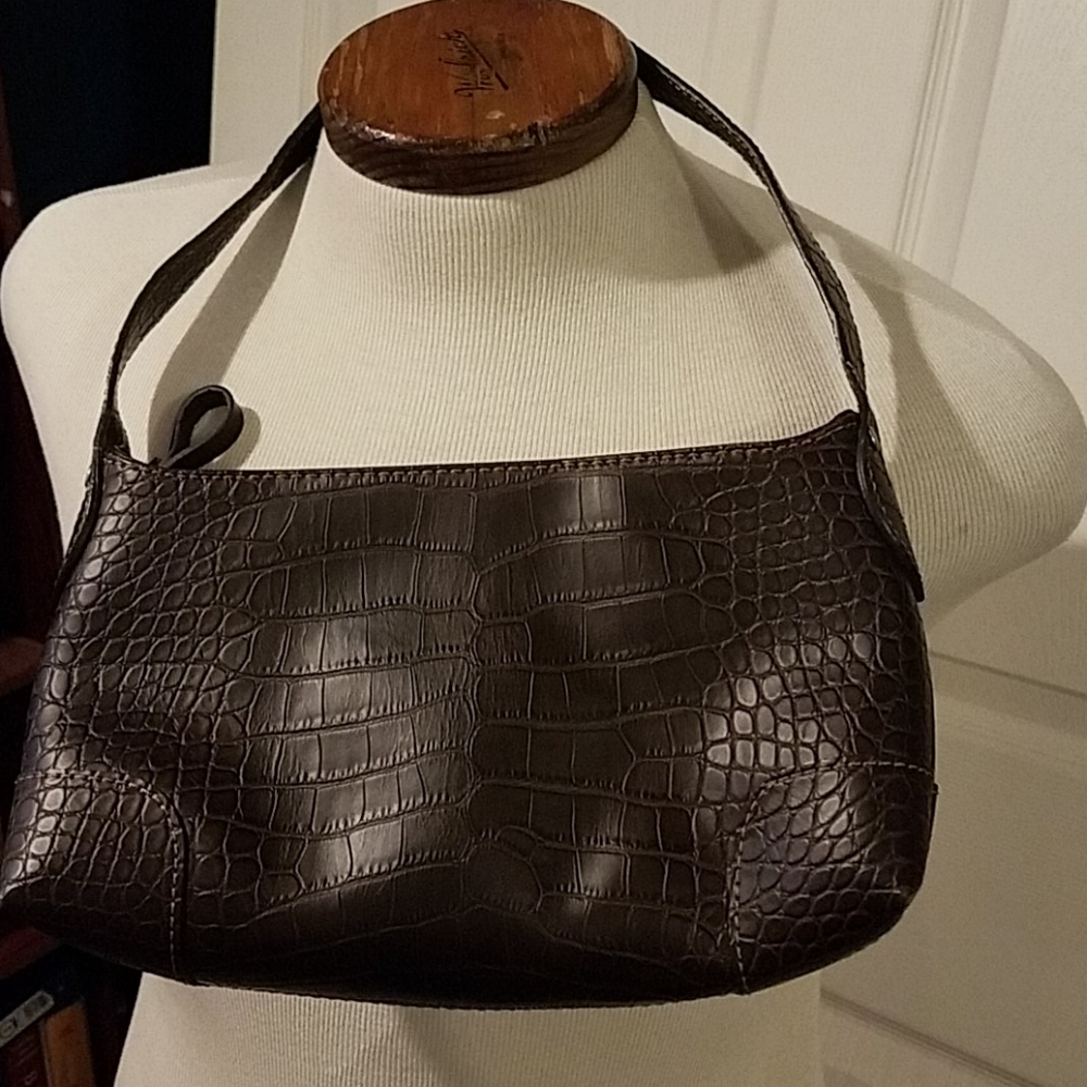 Nine West Brown Embossed Shoulder Hobo bag and wallet